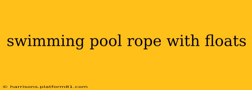 swimming pool rope with floats