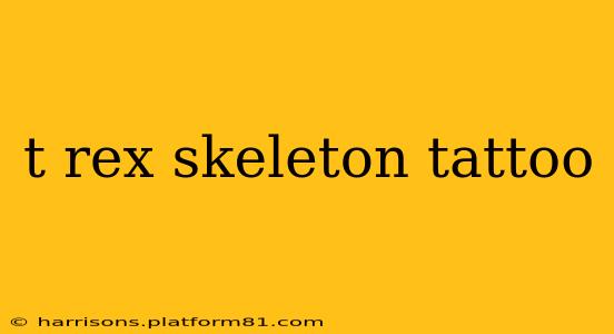 t rex skeleton tattoo