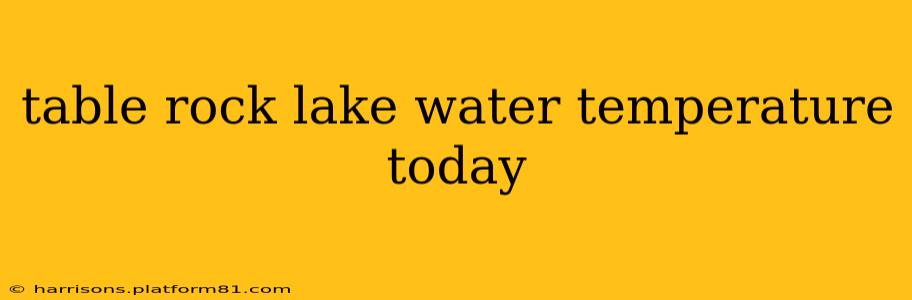 table rock lake water temperature today