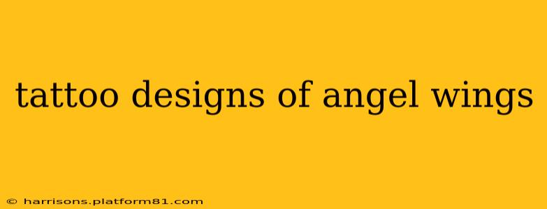 tattoo designs of angel wings