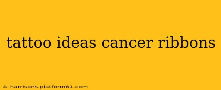 tattoo ideas cancer ribbons