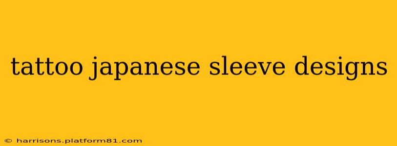 tattoo japanese sleeve designs
