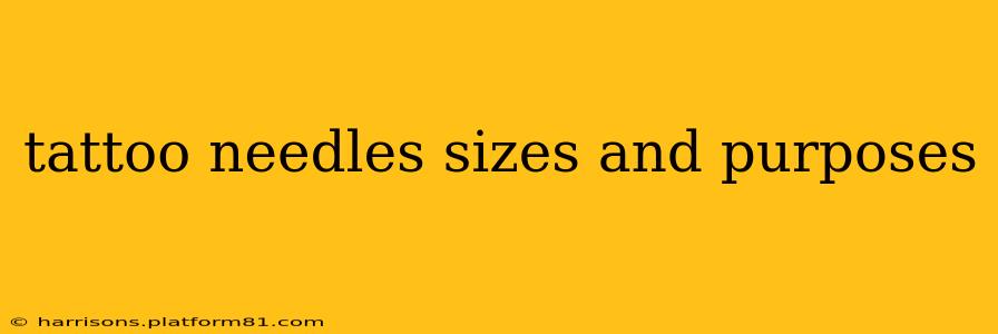 tattoo needles sizes and purposes
