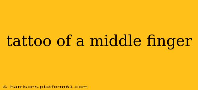tattoo of a middle finger