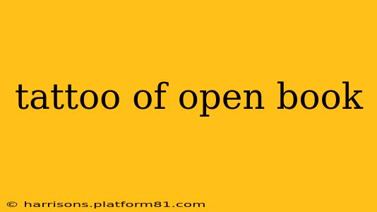 tattoo of open book