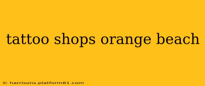 tattoo shops orange beach