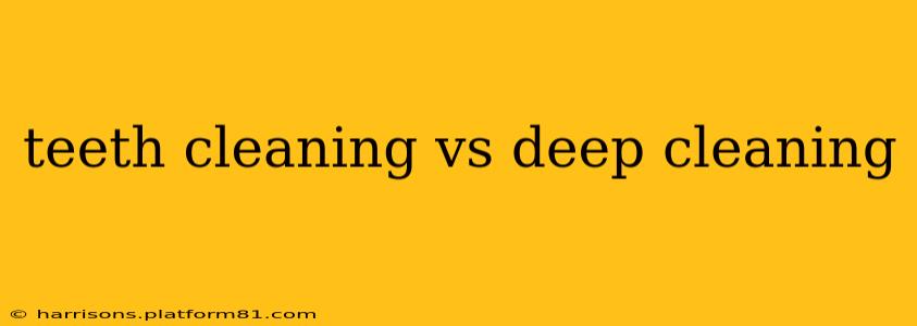 teeth cleaning vs deep cleaning
