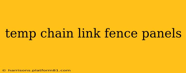 temp chain link fence panels