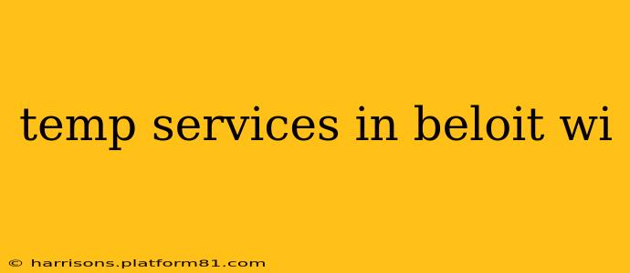 temp services in beloit wi