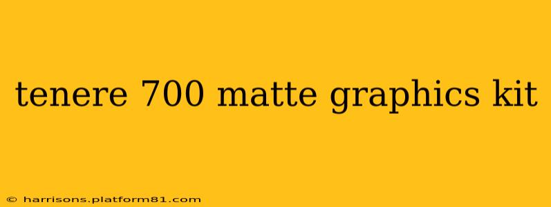 tenere 700 matte graphics kit