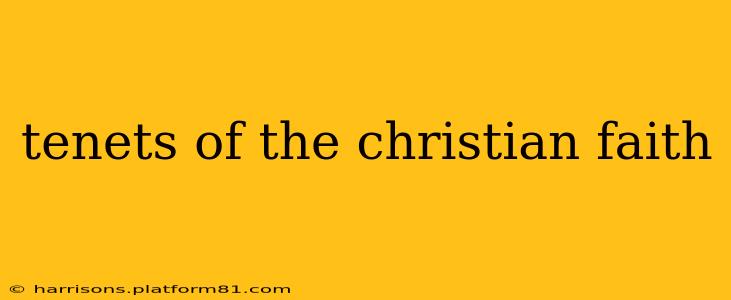 tenets of the christian faith