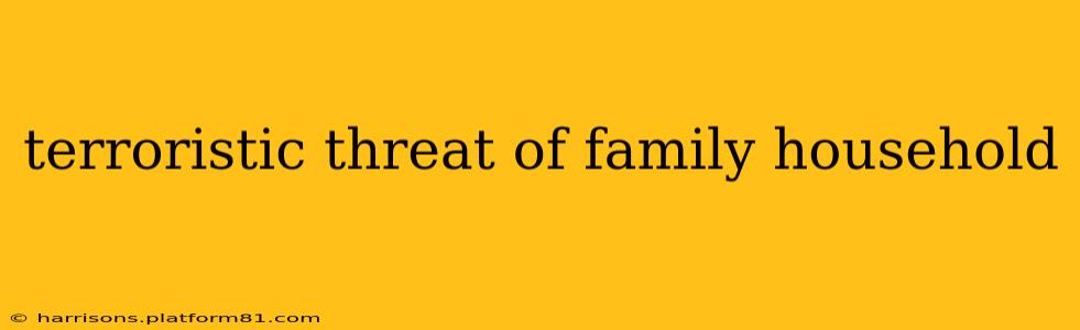 terroristic threat of family household