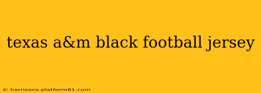 texas a&m black football jersey