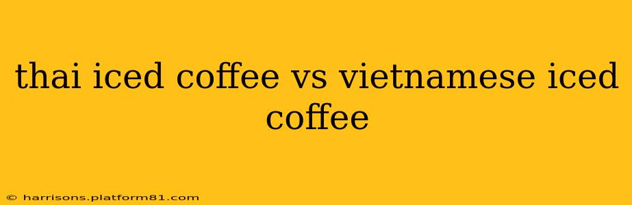 thai iced coffee vs vietnamese iced coffee