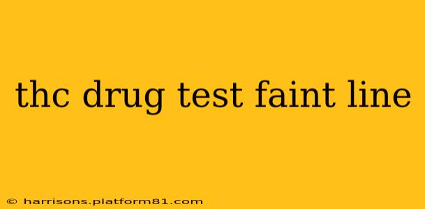 thc drug test faint line