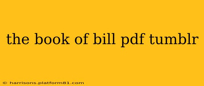 the book of bill pdf tumblr