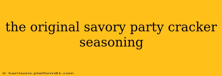 the original savory party cracker seasoning