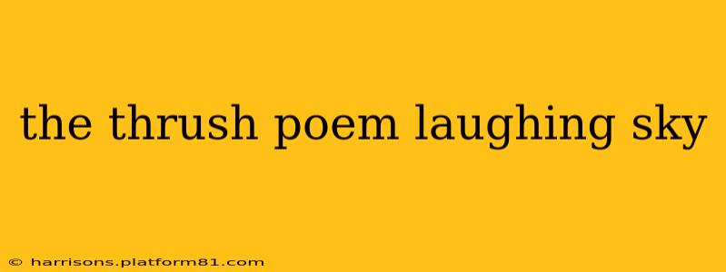 the thrush poem laughing sky