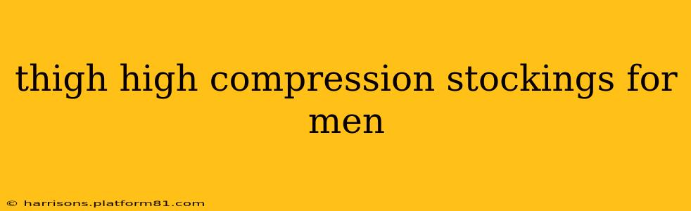 thigh high compression stockings for men
