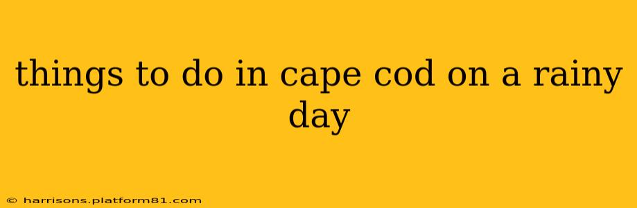things to do in cape cod on a rainy day