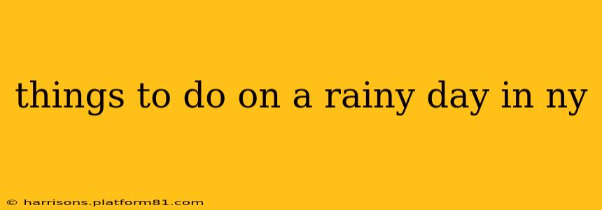 things to do on a rainy day in ny