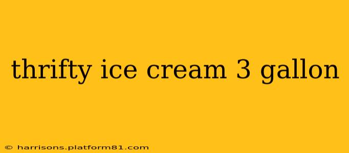 thrifty ice cream 3 gallon