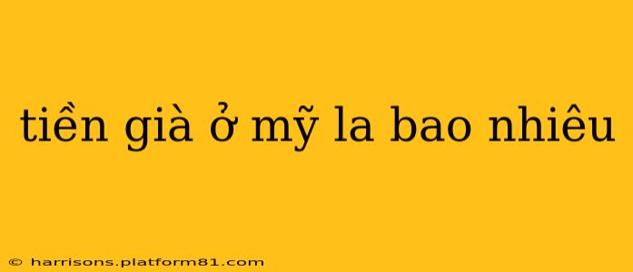 tiền già ở mỹ la bao nhiêu