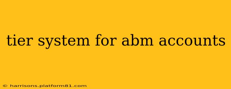 tier system for abm accounts
