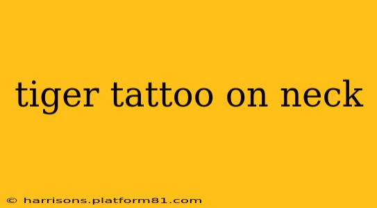 tiger tattoo on neck
