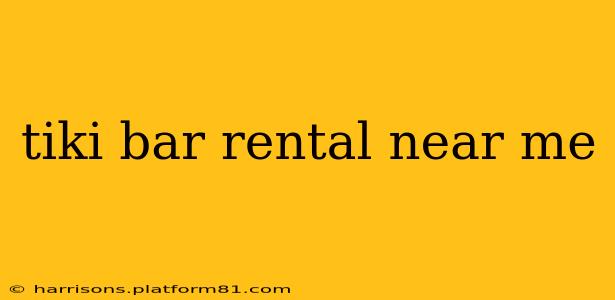 tiki bar rental near me
