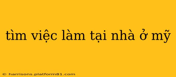 tìm việc làm tại nhà ở mỹ