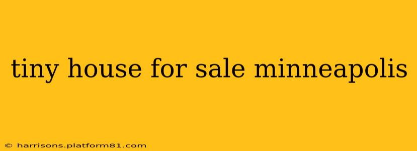 tiny house for sale minneapolis