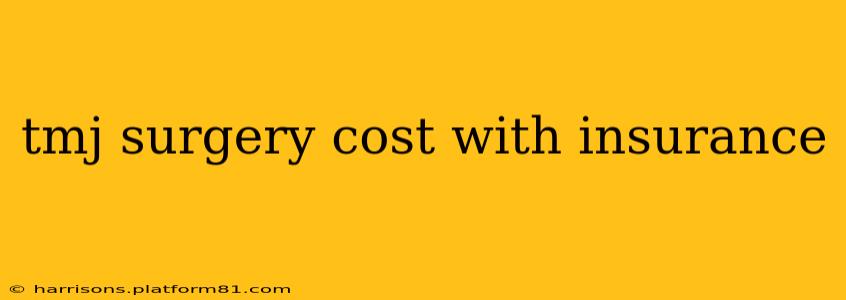 tmj surgery cost with insurance