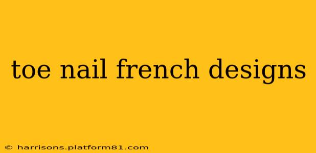 toe nail french designs