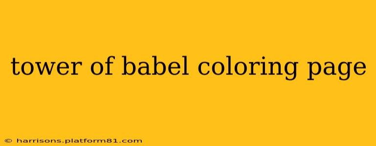 tower of babel coloring page