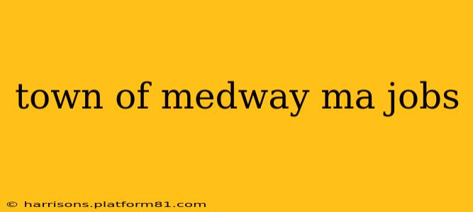 town of medway ma jobs
