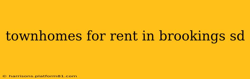 townhomes for rent in brookings sd