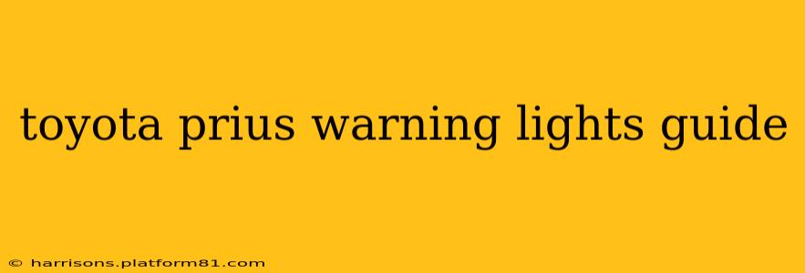 toyota prius warning lights guide