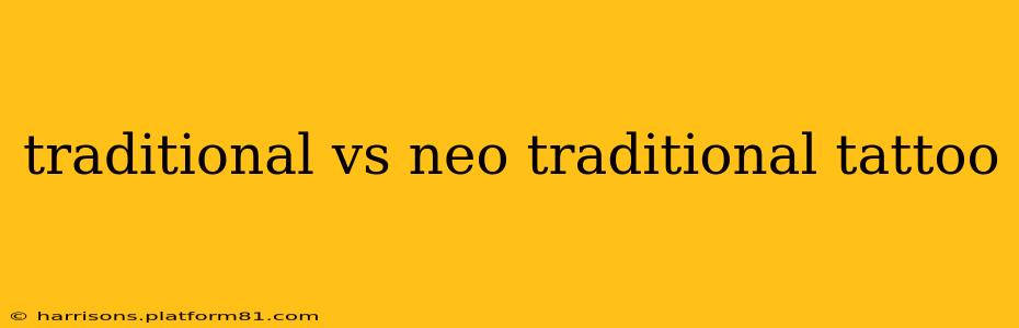 traditional vs neo traditional tattoo