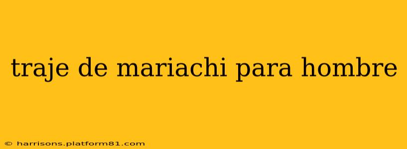 traje de mariachi para hombre