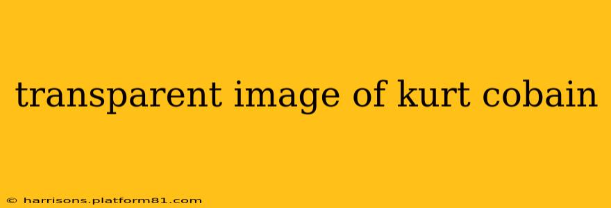 transparent image of kurt cobain
