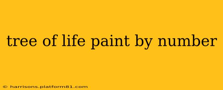 tree of life paint by number