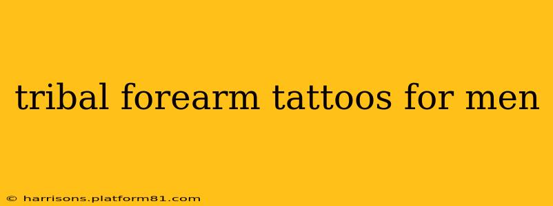 tribal forearm tattoos for men