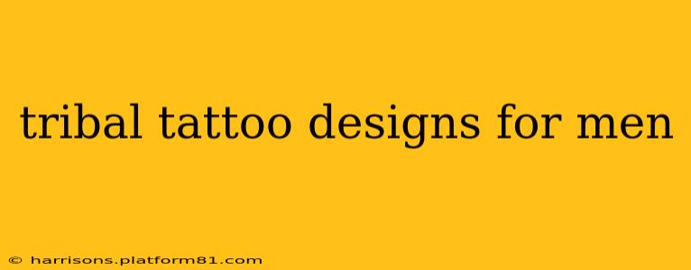 tribal tattoo designs for men