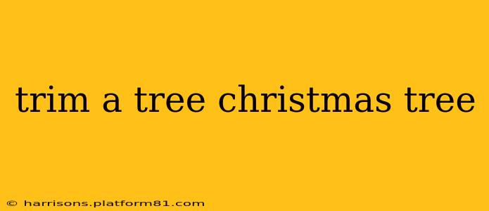 trim a tree christmas tree