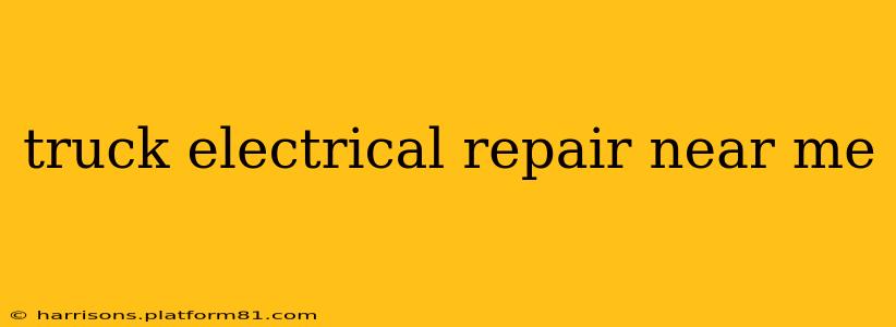 truck electrical repair near me
