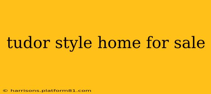 tudor style home for sale