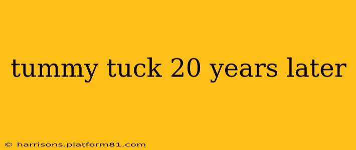 tummy tuck 20 years later
