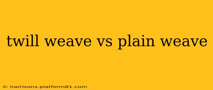 twill weave vs plain weave