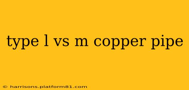 type l vs m copper pipe